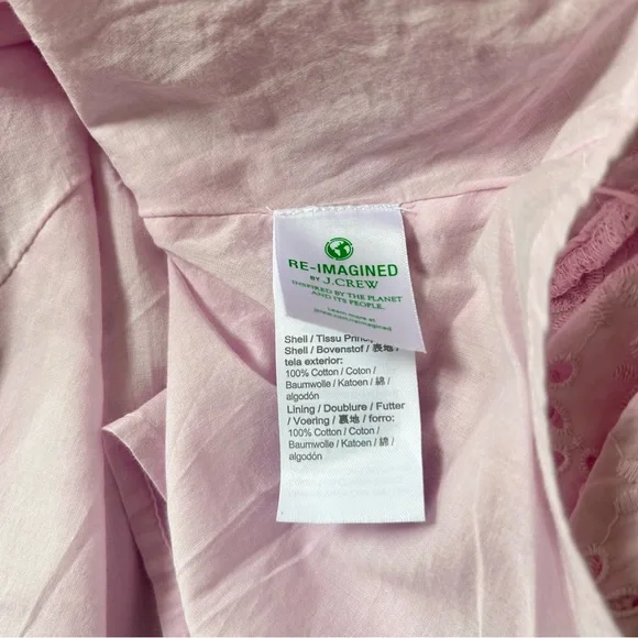 Crewcuts Girl Pink Eyelet-Embroidered Sleeveless Cotton Dress, Size 7 - Picture 7 of 7